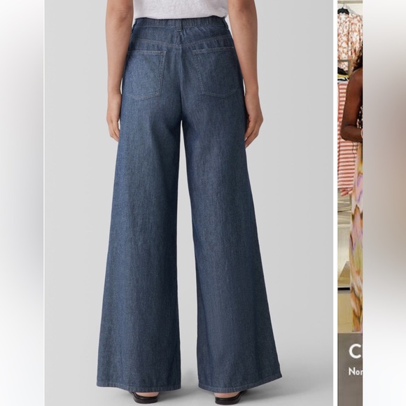 Eileen Fisher Wide Leg Jeans - Picture 3 of 9